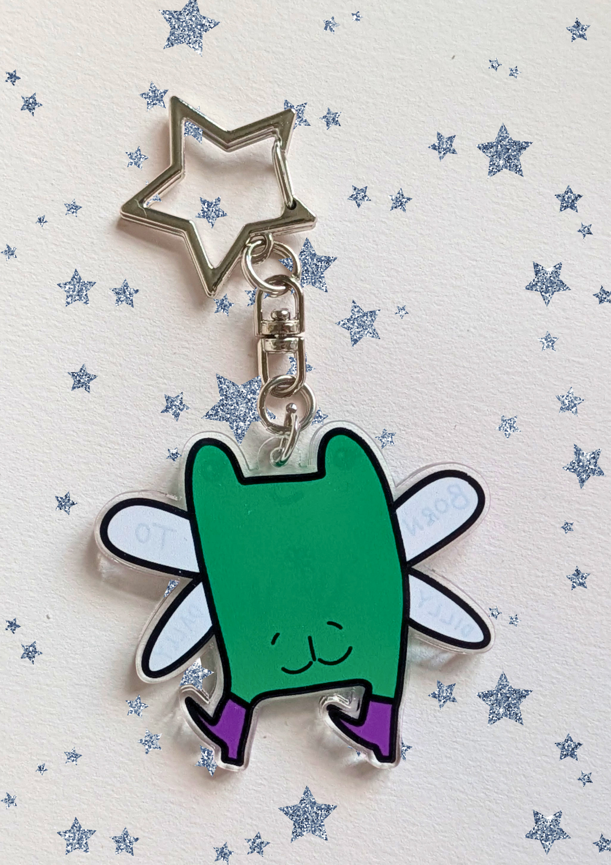Dilly Dally Frog Fairy Keychain
