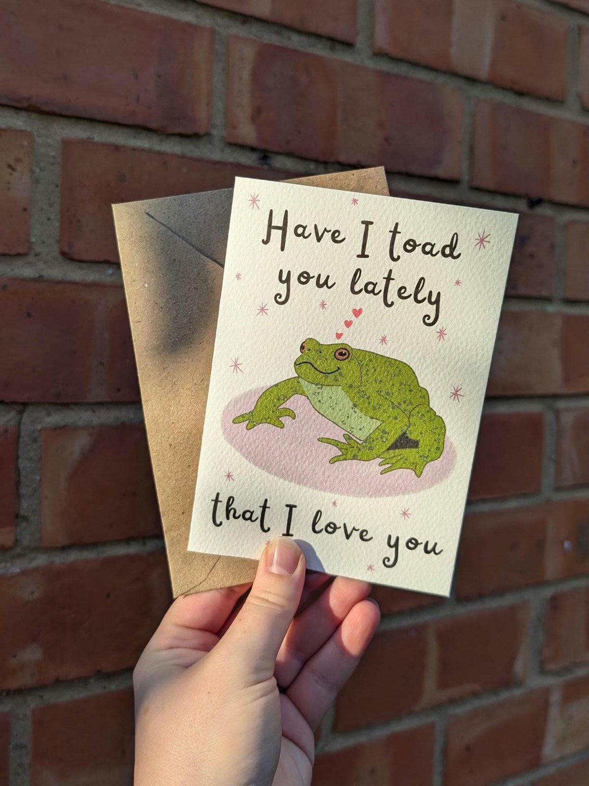 Toad Love Card, Illustrated Anniversary Greeting