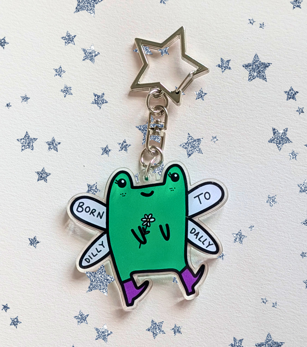 Dilly Dally Frog Fairy Keychain