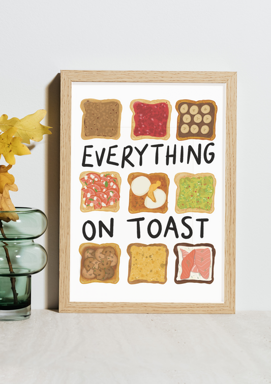 Everything on Toast wall art print