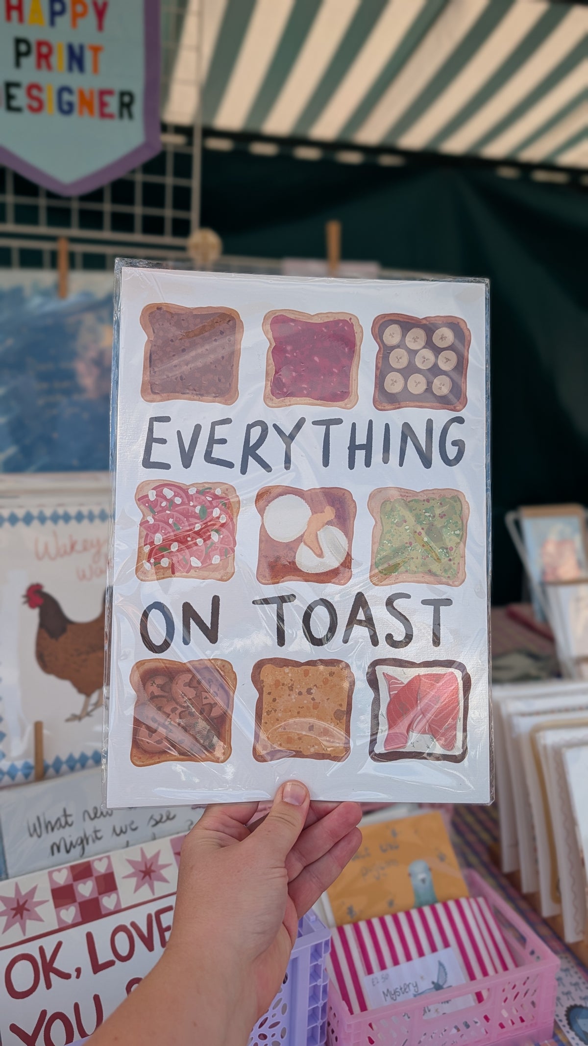 Everything on Toast wall art print