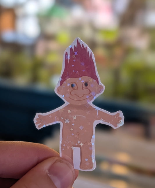 Glitter Troll Sticker
