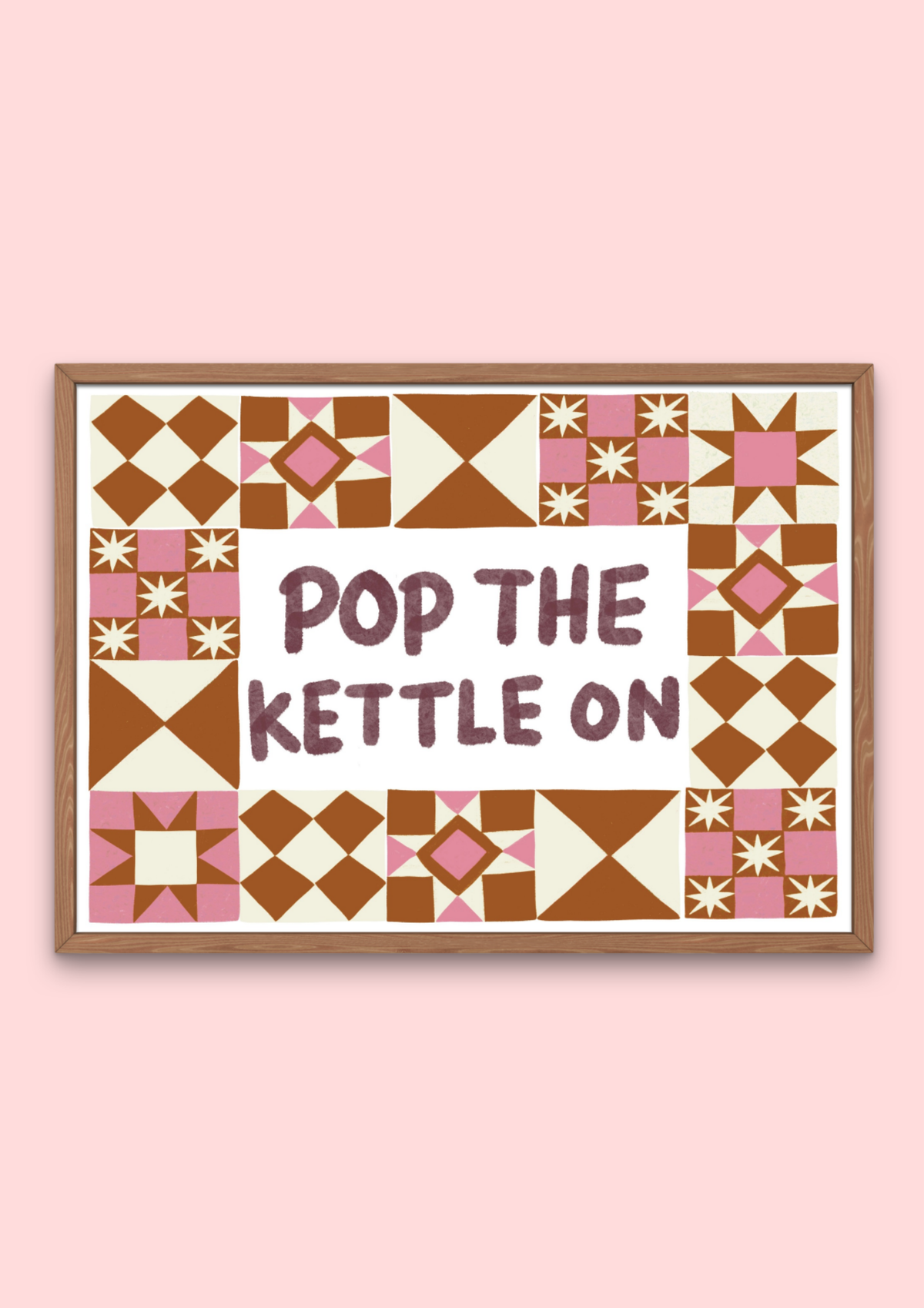 Pop the kettle on kitchen art print